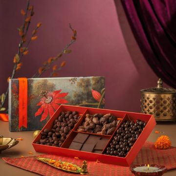 Assorted luxury chocolates in Harmony gift hamper

