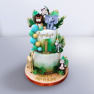 Jungle Theme Cake 