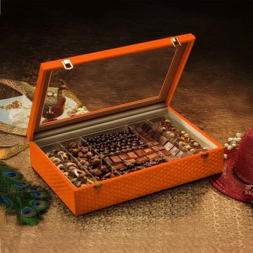 Premium selection of handcrafted chocolates in Grandeur hamper