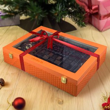 Premium selection of handcrafted chocolates in Grandeur hamper