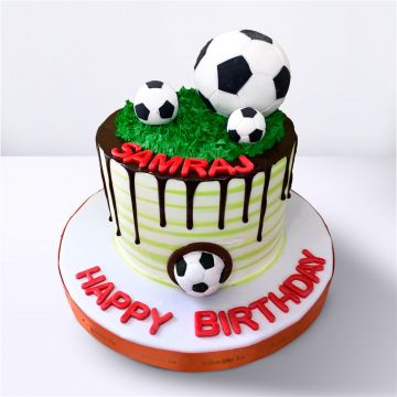 soccer theme cake