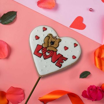 teddy-shaped cookies crafted with chocolate sweet paste and icing details