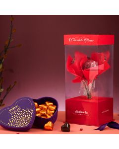 Gift of love- Chocolate hearts & Roses