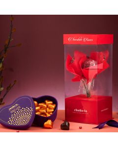 heart and rose shape chocolates
