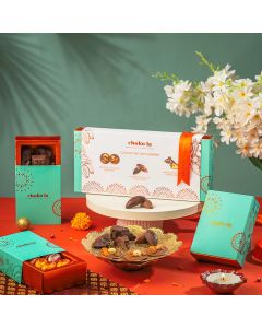 Assorted milk, dark chocolates in gift set
