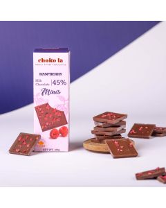 Choko la 45% Raspberry Chocolate Minis