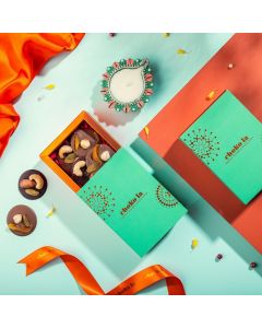 Dark and milk chocolate mendiants with nuts and fruits
