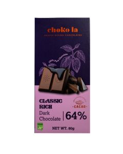 Choko la Classic Rich 64% Dark Chocolate Bar