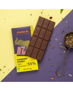 Choko La Kashmiri Kahwa 55% Dark Chocolate Bar