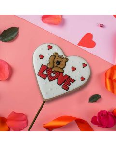 teddy-shaped cookies crafted with chocolate sweet paste and icing details