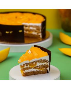 Eggless Tropical Mango Cake